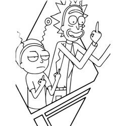 Dibujo para colorear: Rick y Morty (Dibujos Animados y Series Animadas) #208232 - Dibujos para Colorear e Imprimir Gratis