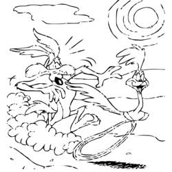 Dibujo para colorear: Road Runner y Wile E. Coyote (Dibujos Animados y Series Animadas) #47146 - Dibujos para Colorear e Imprimir Gratis