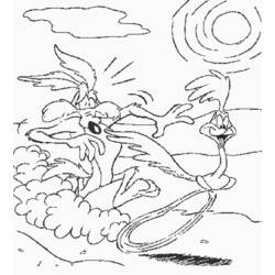 Dibujo para colorear: Road Runner y Wile E. Coyote (Dibujos Animados y Series Animadas) #47208 - Dibujos para Colorear e Imprimir Gratis