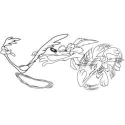 Dibujo para colorear: Road Runner y Wile E. Coyote (Dibujos Animados y Series Animadas) #47246 - Dibujos para Colorear e Imprimir Gratis