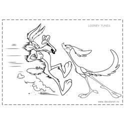 Dibujo para colorear: Road Runner y Wile E. Coyote (Dibujos Animados y Series Animadas) #47268 - Dibujos para Colorear e Imprimir Gratis