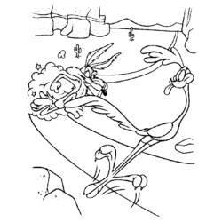Dibujo para colorear: Road Runner y Wile E. Coyote (Dibujos Animados y Series Animadas) #47271 - Dibujos para Colorear e Imprimir Gratis