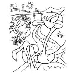 Dibujo para colorear: Road Runner y Wile E. Coyote (Dibujos Animados y Series Animadas) #47297 - Dibujos para Colorear e Imprimir Gratis