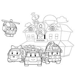 Dibujo para colorear: Robocar Poli (Dibujos Animados y Series Animadas) #185712 - Dibujos para Colorear e Imprimir Gratis