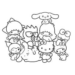 Dibujo para colorear: Sanrio (Dibujos Animados y Series Animadas) #220314 - Dibujos para Colorear e Imprimir Gratis