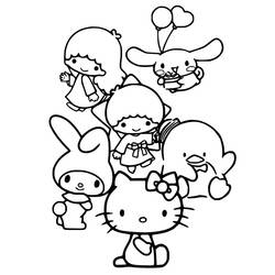 Dibujo para colorear: Sanrio (Dibujos Animados y Series Animadas) #220322 - Dibujos para Colorear e Imprimir Gratis