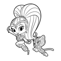 Dibujo para colorear: Shimmer y Shine (Dibujos Animados y Series Animadas) #196145 - Dibujos para Colorear e Imprimir Gratis