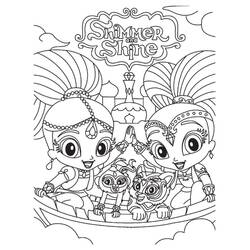 Dibujo para colorear: Shimmer y Shine (Dibujos Animados y Series Animadas) #196147 - Dibujos para Colorear e Imprimir Gratis