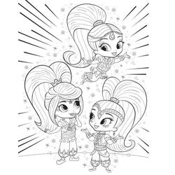 Dibujo para colorear: Shimmer y Shine (Dibujos Animados y Series Animadas) #196150 - Dibujos para Colorear e Imprimir Gratis
