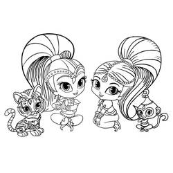 Dibujo para colorear: Shimmer y Shine (Dibujos Animados y Series Animadas) #196151 - Dibujos para Colorear e Imprimir Gratis