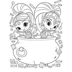 Dibujo para colorear: Shimmer y Shine (Dibujos Animados y Series Animadas) #196152 - Dibujos para Colorear e Imprimir Gratis
