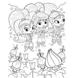 Dibujo para colorear: Shimmer y Shine (Dibujos Animados y Series Animadas) #196153 - Dibujos para Colorear e Imprimir Gratis