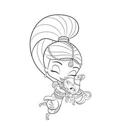 Dibujo para colorear: Shimmer y Shine (Dibujos Animados y Series Animadas) #196155 - Dibujos para Colorear e Imprimir Gratis
