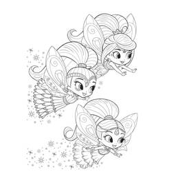 Dibujo para colorear: Shimmer y Shine (Dibujos Animados y Series Animadas) #196158 - Dibujos para Colorear e Imprimir Gratis