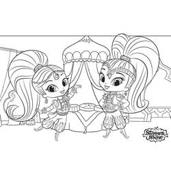 Dibujo para colorear: Shimmer y Shine (Dibujos Animados y Series Animadas) #196161 - Dibujos para Colorear e Imprimir Gratis