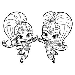 Dibujo para colorear: Shimmer y Shine (Dibujos Animados y Series Animadas) #196162 - Dibujos para Colorear e Imprimir Gratis