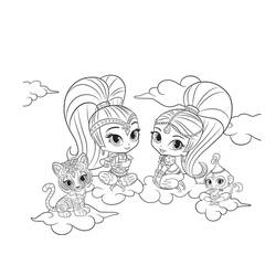 Dibujo para colorear: Shimmer y Shine (Dibujos Animados y Series Animadas) #196166 - Dibujos para Colorear e Imprimir Gratis