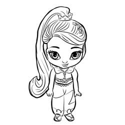 Dibujo para colorear: Shimmer y Shine (Dibujos Animados y Series Animadas) #196173 - Dibujos para Colorear e Imprimir Gratis