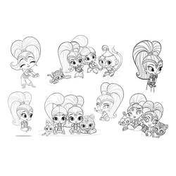 Dibujo para colorear: Shimmer y Shine (Dibujos Animados y Series Animadas) #196175 - Dibujos para Colorear e Imprimir Gratis