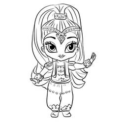 Dibujo para colorear: Shimmer y Shine (Dibujos Animados y Series Animadas) #196179 - Dibujos para Colorear e Imprimir Gratis