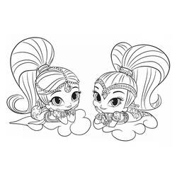 Dibujo para colorear: Shimmer y Shine (Dibujos Animados y Series Animadas) #196181 - Dibujos para Colorear e Imprimir Gratis