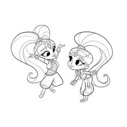 Dibujo para colorear: Shimmer y Shine (Dibujos Animados y Series Animadas) #196182 - Dibujos para Colorear e Imprimir Gratis