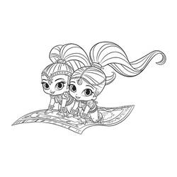 Dibujo para colorear: Shimmer y Shine (Dibujos Animados y Series Animadas) #196183 - Dibujos para Colorear e Imprimir Gratis