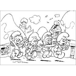 Dibujo para colorear: Smurfs (Dibujos Animados y Series Animadas) #34598 - Dibujos para Colorear e Imprimir Gratis