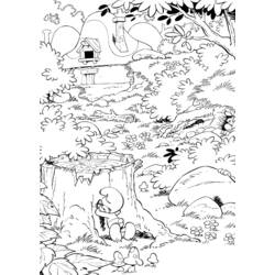 Dibujo para colorear: Smurfs (Dibujos Animados y Series Animadas) #34743 - Dibujos para Colorear e Imprimir Gratis