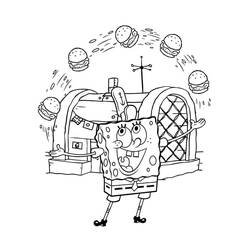 Dibujo para colorear: SpongeBob SquarePants (Dibujos Animados y Series Animadas) #195112 - Dibujos para Colorear e Imprimir Gratis
