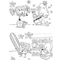 Dibujo para colorear: SquareBob SquarePants (Dibujos Animados y Series Animadas) #33417 - Dibujos para Colorear e Imprimir Gratis
