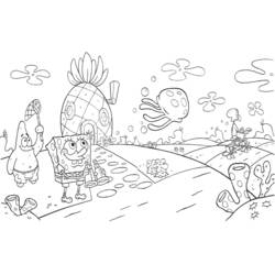 Dibujo para colorear: SquareBob SquarePants (Dibujos Animados y Series Animadas) #33445 - Dibujos para Colorear e Imprimir Gratis