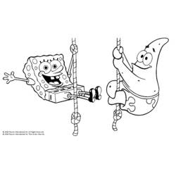 Dibujo para colorear: SquareBob SquarePants (Dibujos Animados y Series Animadas) #33453 - Dibujos para Colorear e Imprimir Gratis