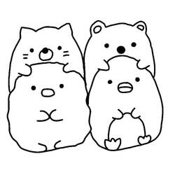 Dibujo para colorear: Sumikko Gurashi (Dibujos Animados y Series Animadas) #211495 - Dibujos para Colorear e Imprimir Gratis