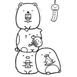 Dibujo para colorear: Sumikko Gurashi (Dibujos Animados y Series Animadas) #211501 - Dibujos para Colorear e Imprimir Gratis