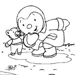 Dibujo para colorear: Tchoupi y Doudou (Dibujos Animados y Series Animadas) #34086 - Dibujos para Colorear e Imprimir Gratis