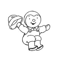 Dibujo para colorear: Tchoupi y Doudou (Dibujos Animados y Series Animadas) #34101 - Dibujos para Colorear e Imprimir Gratis