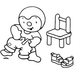 Dibujo para colorear: Tchoupi y Doudou (Dibujos Animados y Series Animadas) #34107 - Dibujos para Colorear e Imprimir Gratis