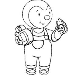 Dibujo para colorear: Tchoupi y Doudou (Dibujos Animados y Series Animadas) #34124 - Dibujos para Colorear e Imprimir Gratis