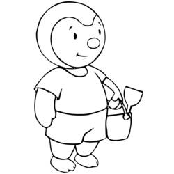 Dibujo para colorear: Tchoupi y Doudou (Dibujos Animados y Series Animadas) #34129 - Dibujos para Colorear e Imprimir Gratis