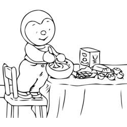 Dibujo para colorear: Tchoupi y Doudou (Dibujos Animados y Series Animadas) #34131 - Dibujos para Colorear e Imprimir Gratis