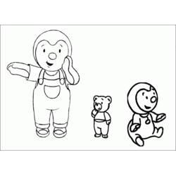 Dibujo para colorear: Tchoupi y Doudou (Dibujos Animados y Series Animadas) #34133 - Dibujos para Colorear e Imprimir Gratis