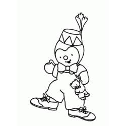 Dibujo para colorear: Tchoupi y Doudou (Dibujos Animados y Series Animadas) #34189 - Dibujos para Colorear e Imprimir Gratis