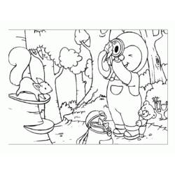 Dibujo para colorear: Tchoupi y Doudou (Dibujos Animados y Series Animadas) #34212 - Dibujos para Colorear e Imprimir Gratis