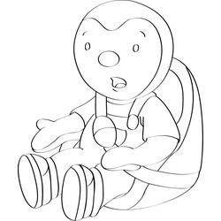 Dibujo para colorear: Tchoupi y Doudou (Dibujos Animados y Series Animadas) #34220 - Dibujos para Colorear e Imprimir Gratis
