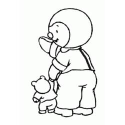 Dibujo para colorear: Tchoupi y Doudou (Dibujos Animados y Series Animadas) #34265 - Dibujos para Colorear e Imprimir Gratis