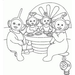 Dibujo para colorear: Teletubbies (Dibujos Animados y Series Animadas) #49660 - Dibujos para Colorear e Imprimir Gratis