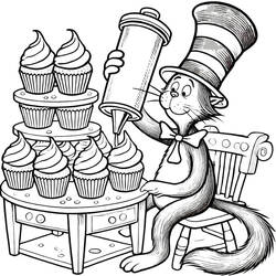 Dibujo para colorear: The Cat in the Hat (Dibujos Animados y Series Animadas) #220490 - Dibujos para Colorear e Imprimir Gratis