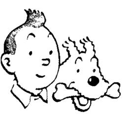 Dibujo para colorear: Tintin (Dibujos Animados y Series Animadas) #25712 - Dibujos para Colorear e Imprimir Gratis