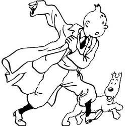 Dibujo para colorear: Tintin (Dibujos Animados y Series Animadas) #25713 - Dibujos para Colorear e Imprimir Gratis